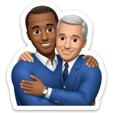 P diddy hugging jeffrey epstein sticker