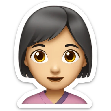 une fille asiatique  sticker