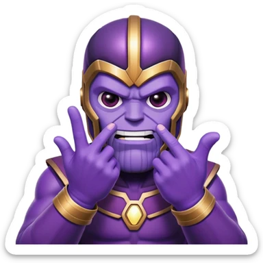 Thanos snapping fingers while playing Squid Game sticker