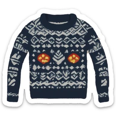  sweater emoji with Nordic pattern sticker