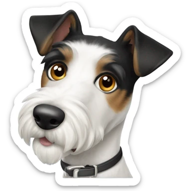 Fox terrier chilean black and withe  sticker