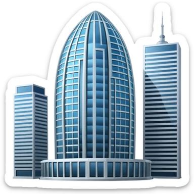 Dome Tower – Tall skyscraper covered by a glass dome.
 sticker
