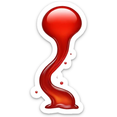 emoji with a red liquid running from the nose sticker