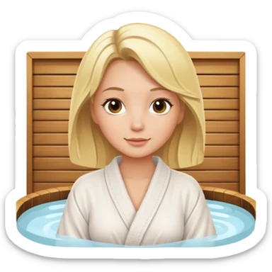 Blonde spa day sticker