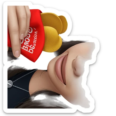 realistic portrait of girl sticker