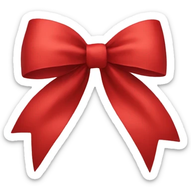 Red bow sticker