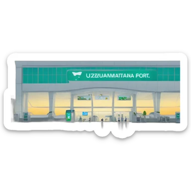UZBEKISTAN  International Airport sticker