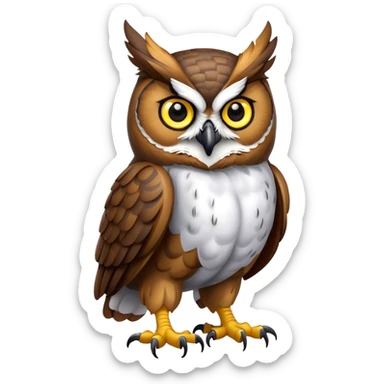 Full Body Great Horned Owl sticker