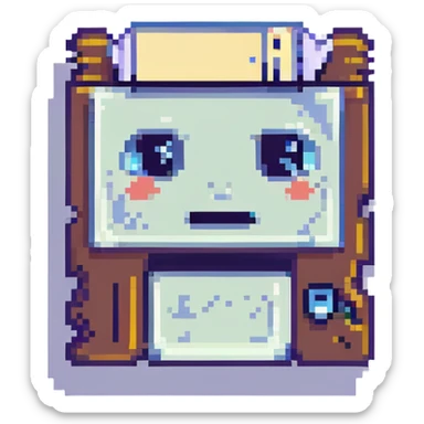Sad floppy disk  sticker