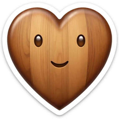 Brown heart sticker