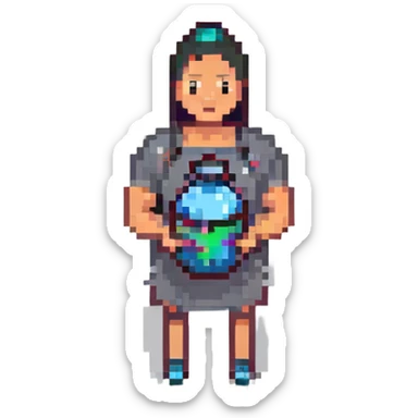 Asian fitness fan with a protein shaker sticker