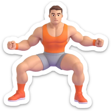 discus throw athlete, preparing to throw, muscular, action lines sticker