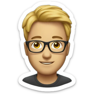 My emoji with specs sticker