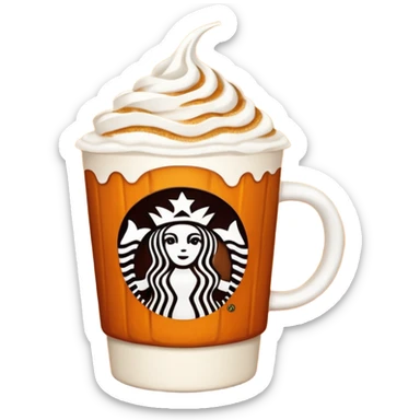 Starbucks coffee but make it pumpkin vibes  sticker