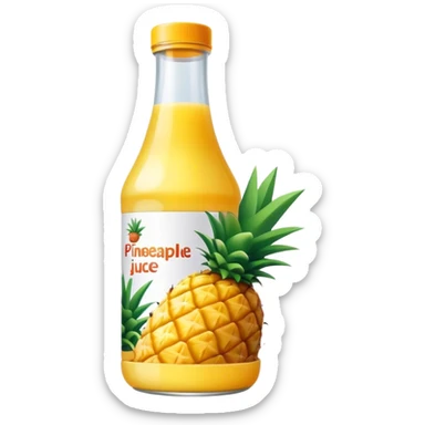 Pineapple juice bottlz sticker