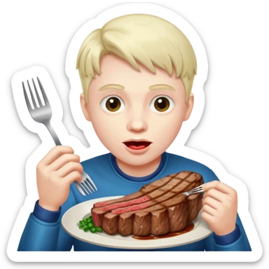 Cypher from the matrix eating steak sticker