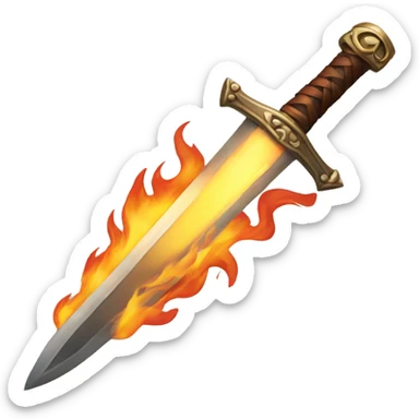 flaming sword  sticker