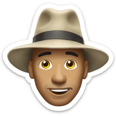 The Rock with a big nose and silly hat sticker