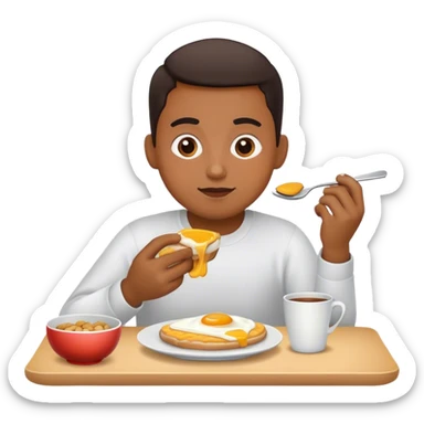 Pape with breakfast sticker