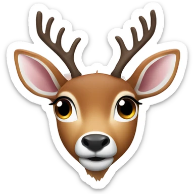 deer with eyes in the shape of heart emoji sticker