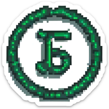 a custom emoji that combines the π (pi) math symbol, binary code, and a magical cloud or digital mist emerging from it. sticker