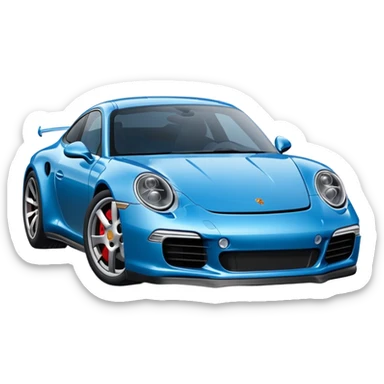Porsche 911 bleue nuit sticker