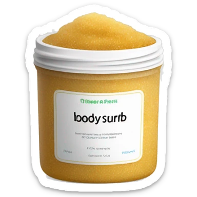 body scrub pot with label sticker