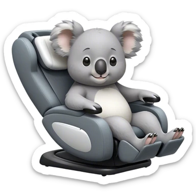 Koala in massage chair sticker