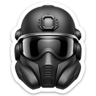 tactical helmet with visor inspired by Killa sticker