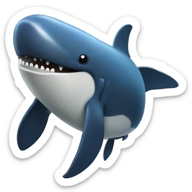 Ballena con un cuerno  sticker