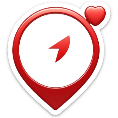 red map pin location marker, apple style emoji, representing Zielort destination sticker