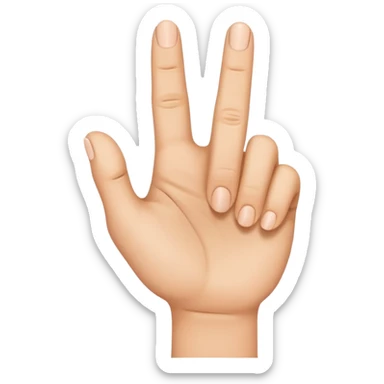 Left hand with index finger missing sticker