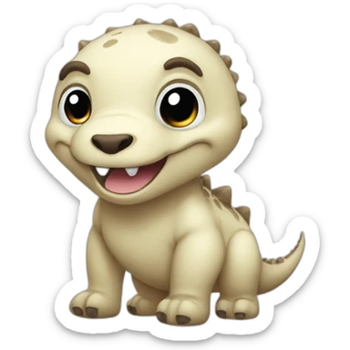 A dino mixed with a pandabear sticker