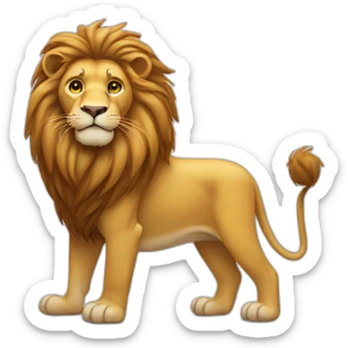 Lion standing on two feet sticker