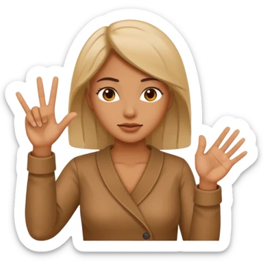 Woman Gesturing No sticker