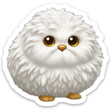 Chat blanc truffe rousse sticker