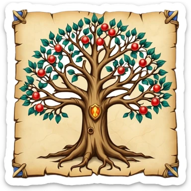 RPG skill tree medieval sticker