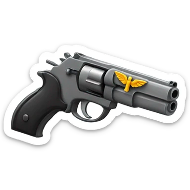 Gun with wings sticker