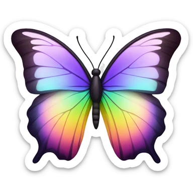 iridescent gradient hue butterfly sticker