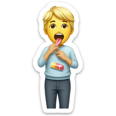 person chewing gum  sticker