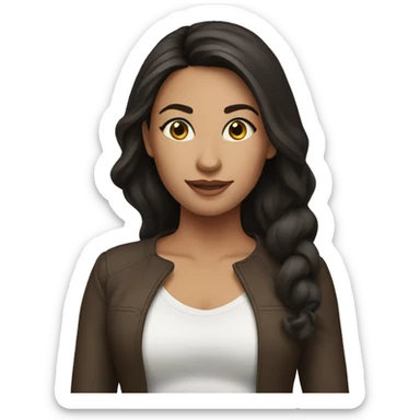 attractive brunette sticker