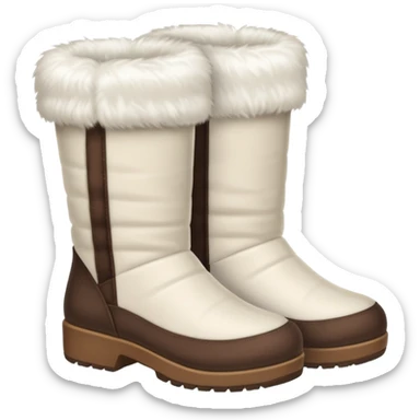 A pair of soft fur boots with contrasting darker cuffs.










 sticker