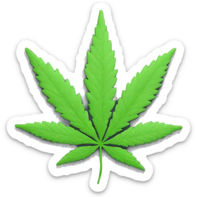 Marijuana leaf  sticker