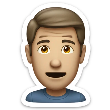 Un homme surpris, décue et choqué en même temps sticker