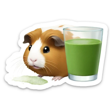 Guinea pig prepares matcha  sticker