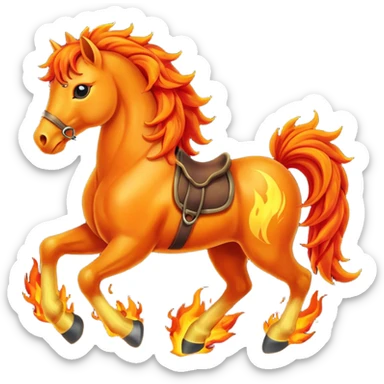 fire horse sticker