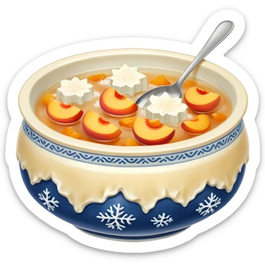 snow fungus and peach gum soup sticker