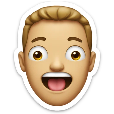 Guy sticking his tounge out sticker