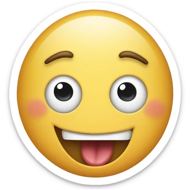 freaky emoji with tongue out sticker