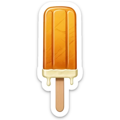 small roughly shaped maple taffy on a popsicle stick sticker